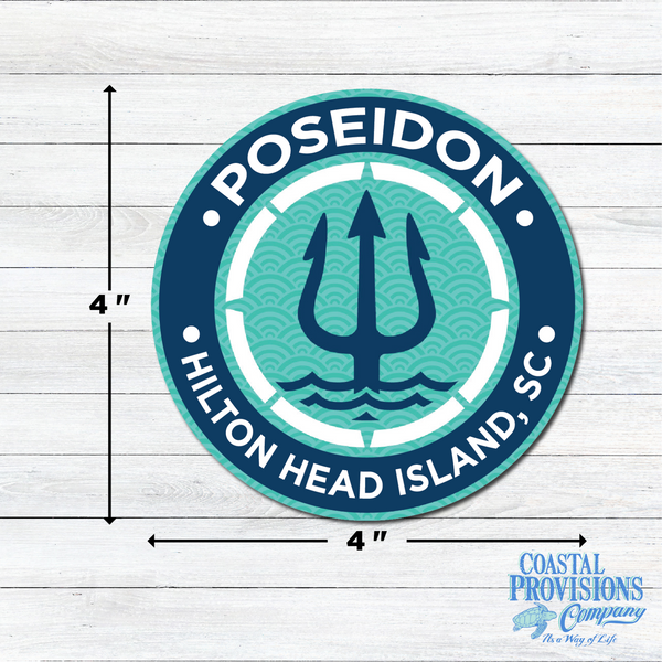 Poseidon Round Sticker