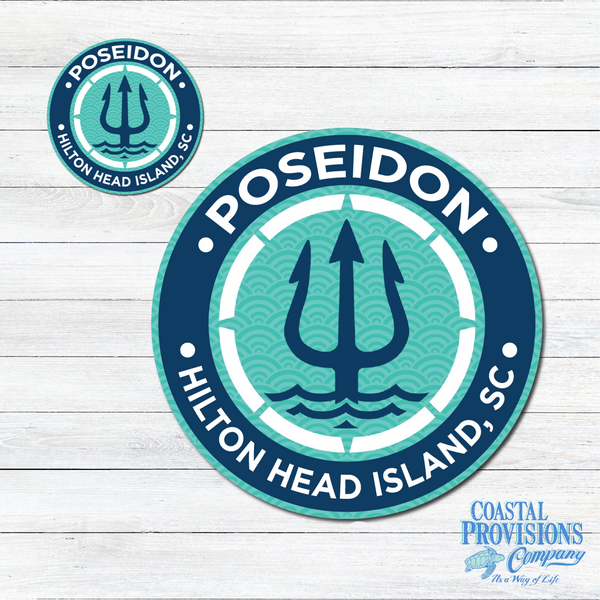 Poseidon Round Sticker
