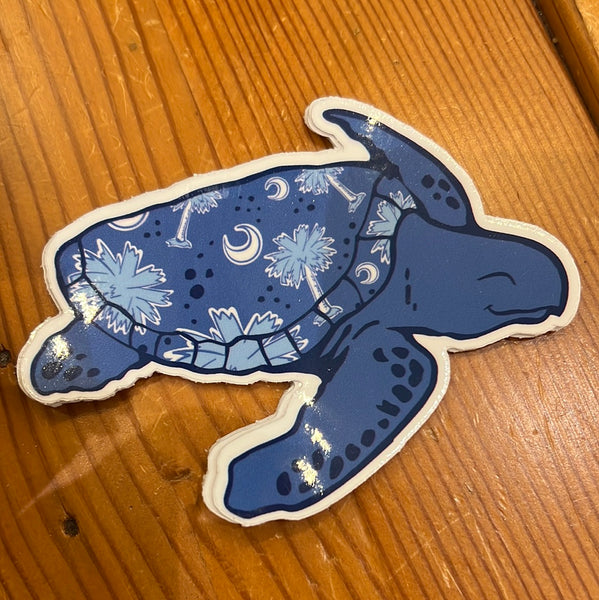 Palm moon Turtle Sticker